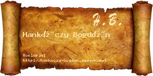 Hankóczy Bogdán névjegykártya